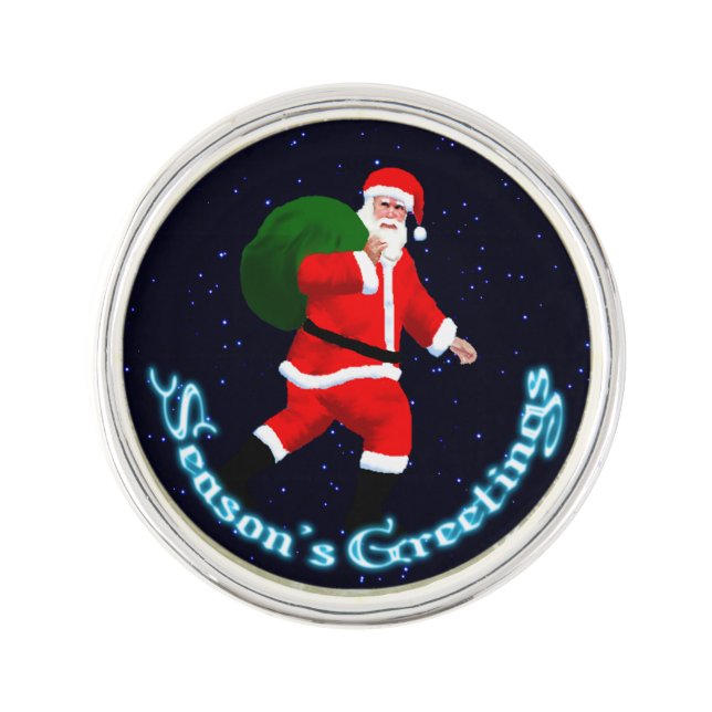 Season's Greetings - Santa Claus Pin (Front)