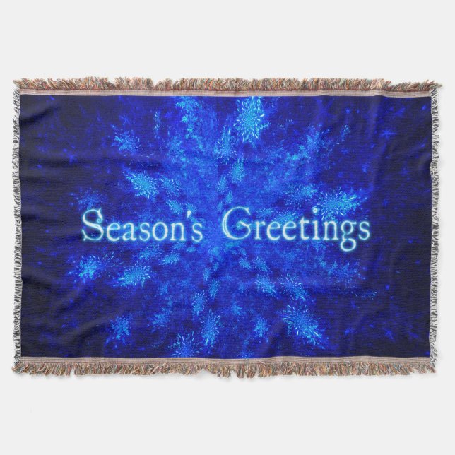 Season's Greetings - Snowburst Throw Blanket (Front)