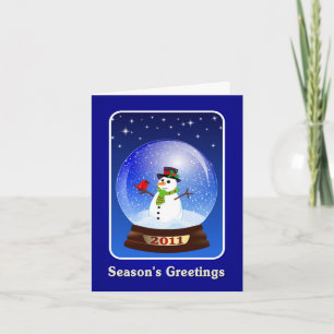 Season's Greetings Snowman 2011 Holiday Card