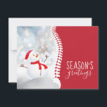 Season's Greetings Snowman Spine Chiropractic Holiday Card<br><div class="desc">This adorable little snowman says Season's Greetings from your chiropractic practice. Personalize your practice name on the back!</div>