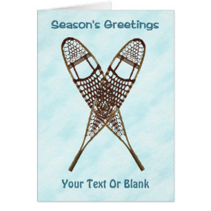 Season's Greetings - Snowshoes On Snow Cards