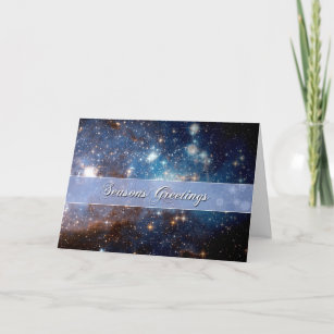 Season's Greetings Starry Night - Hubble Telescope Holiday Card