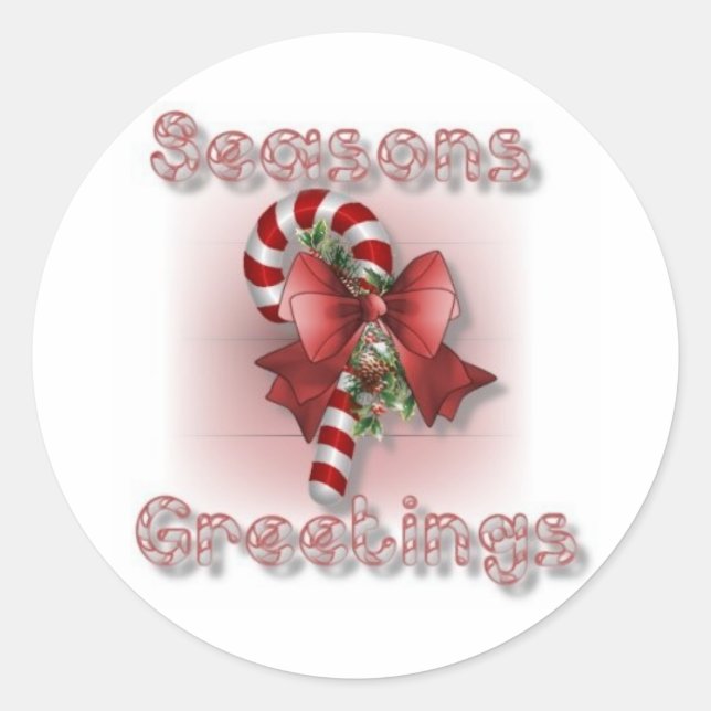 "Seasons Greetings" Sticker Sheets (Front)
