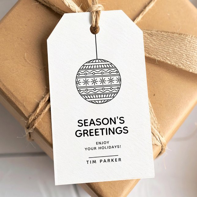 Season's Greetings Tag with trendy Christmas Ball (Creator Uploaded)