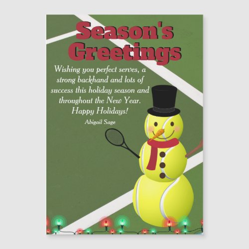 Seasons Greetings Tennis Ball Christmas Card