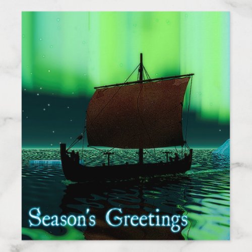 Seasons Greetings _ Viking Longship Envelope Liner