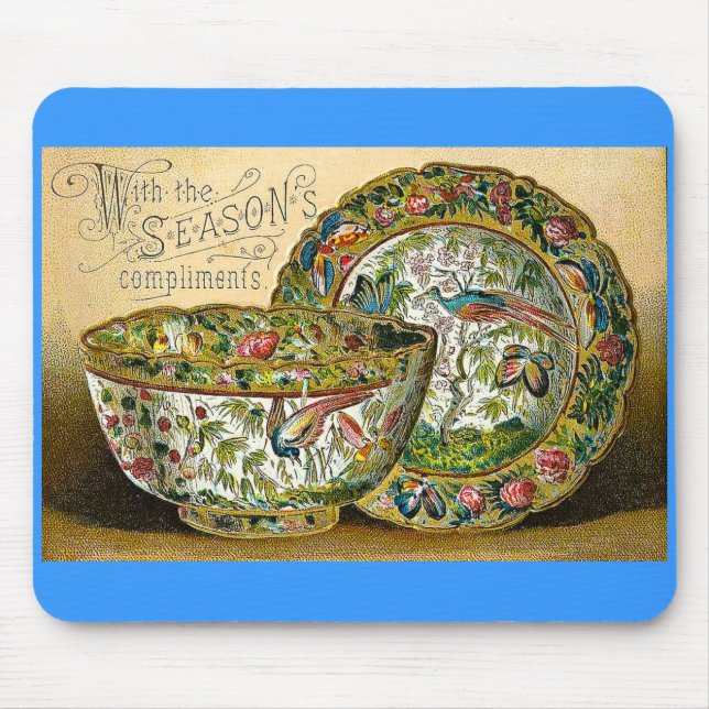 Season's Greetings Vintage Mouse Pad (Front)