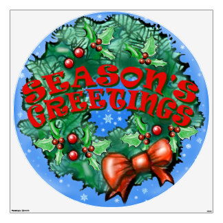Season's Greetings wall decal