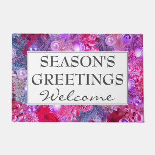 SEASON'S GREETINGS Welcome Doormat
