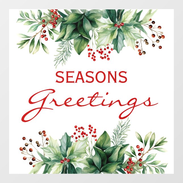 Seasons Greetings Window Cling (Sheet)