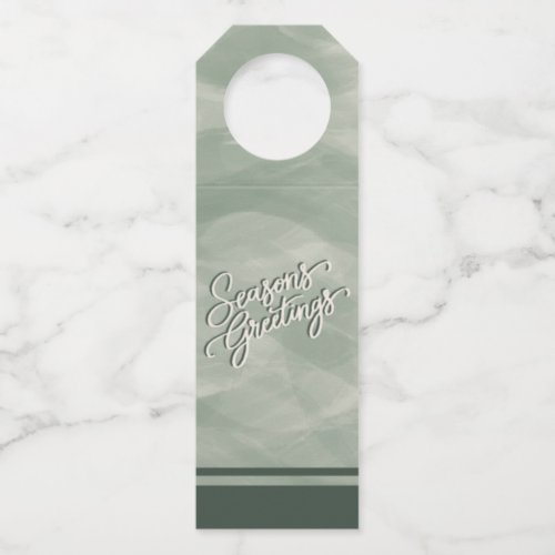 Seasons Greetings Wine Bottle Gift Tag
