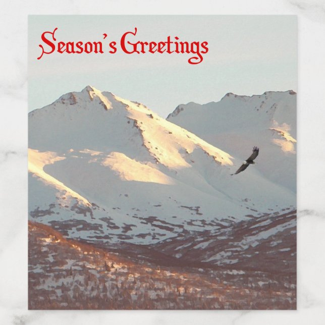 Season's Greetings - Winter Eagle Envelope Liner (Design)