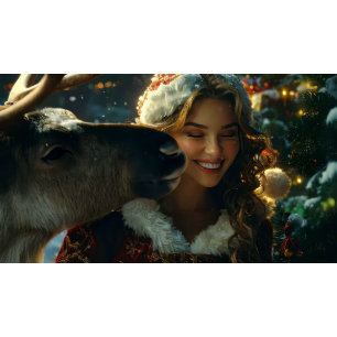 SEASON'S GREETINGS with Mrs. Santa Card