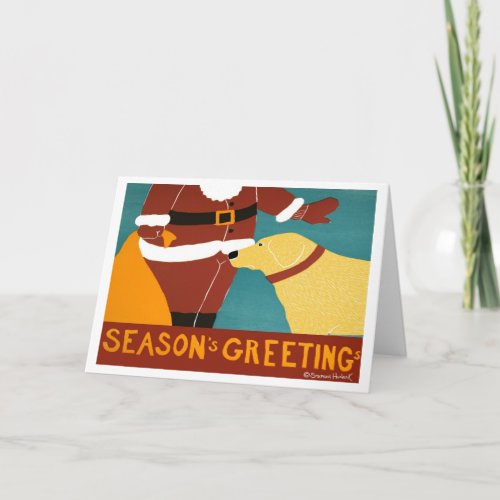 Seasons Greetings_Yellow Lab_ Stephen Huneck Holiday Card