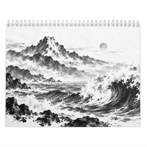 Seasons in One Breath: Japanese Sumi-e Art Calenda Calendar