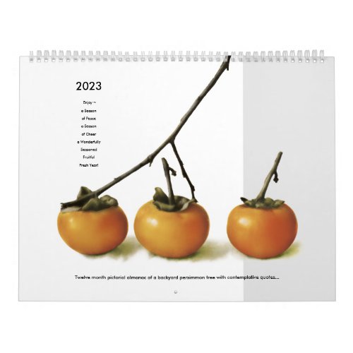 Seasons of a Backyard Persimmon Tree Photograph Calendar