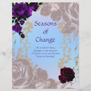 Seasons of Change Title Page Personalized Paper