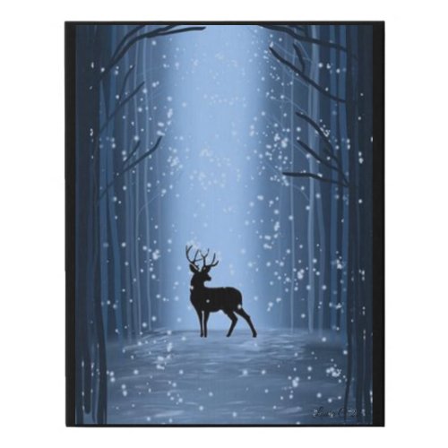 Seasons of Deer _ Winter Faux Canvas
