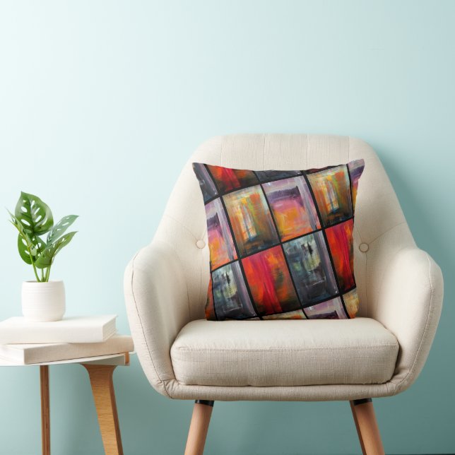 Seasons Painting by Alfred Fox Throw Pillow (Chair)