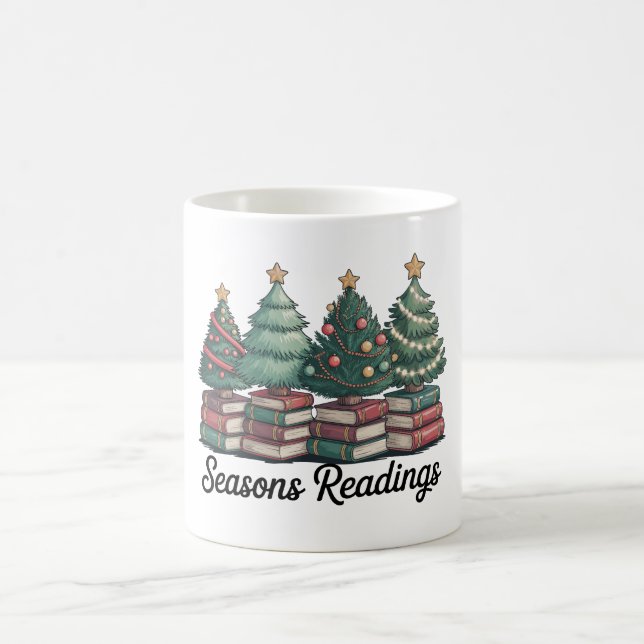 Seasons Readings Christmas Books Club Vintage Coffee Mug (Center)
