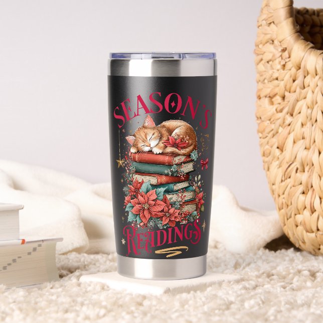 Season's Readings Cozy Kitten  Insulated Tumbler (Living Room (Rotated))
