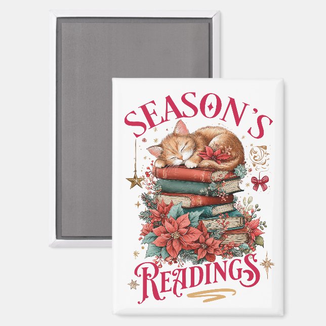 Season's Readings Cozy Kitten  Magnet (Front/Back)