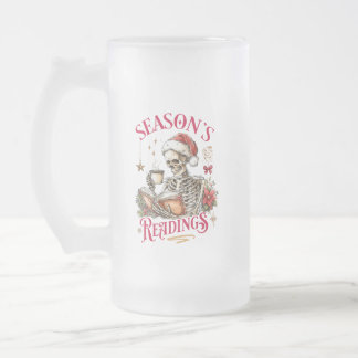Season's Readings  Frosted Glass Beer Mug