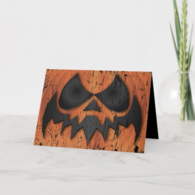 Seasons Screamings Halloween Pumpkin Card (Front)