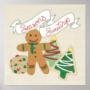 Seasons Sweetings Gingerbread Cookies Poster