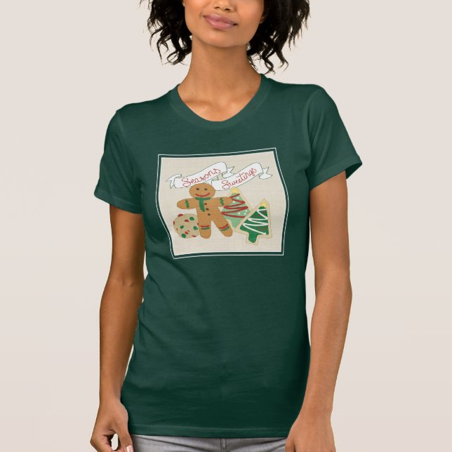 Seasons Sweetings | Gingerbread Cookies T-Shirt (Front)