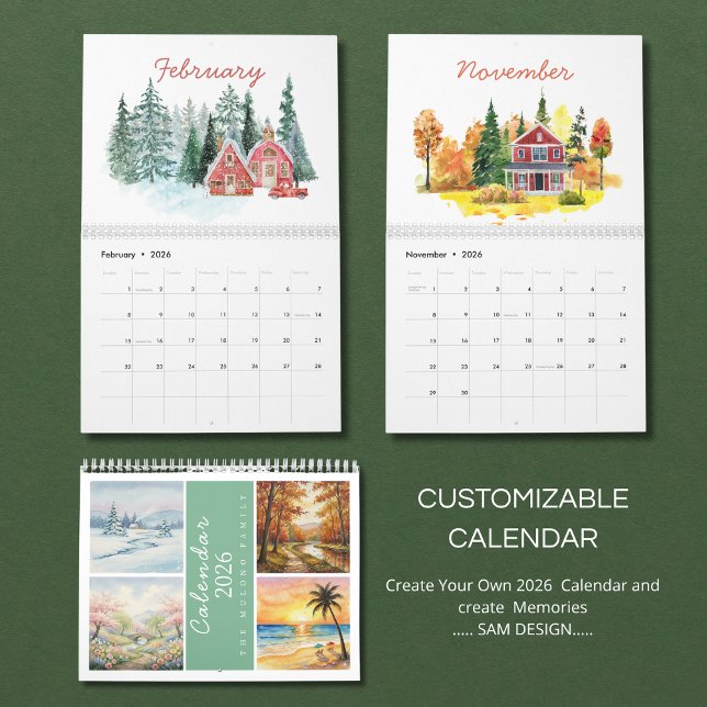 Seasons Watercolor 2026 Calendar | Artistic Nature (Creator Uploaded)