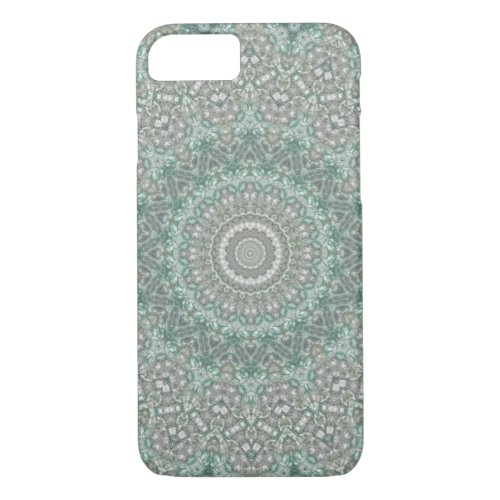 Seasons Winter Light Teal and Grey Mandala iPhone 87 Case