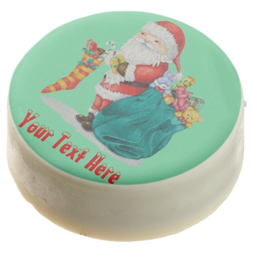 seasonsal santa picture with cut father christmas  chocolate dipped oreo