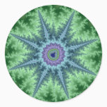 Seastar - Fractal Classic Round Sticker