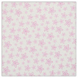 Seastar starfish drawing pink white fabric