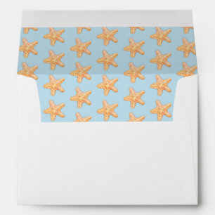 Seastar starfish watercolor art envelope