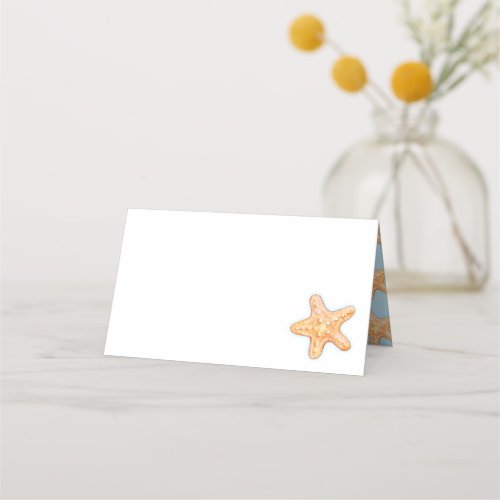 Seastar starfish watercolor art guest place cards