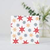 Seastars and steer wheels pattern magnet (Standing Front)