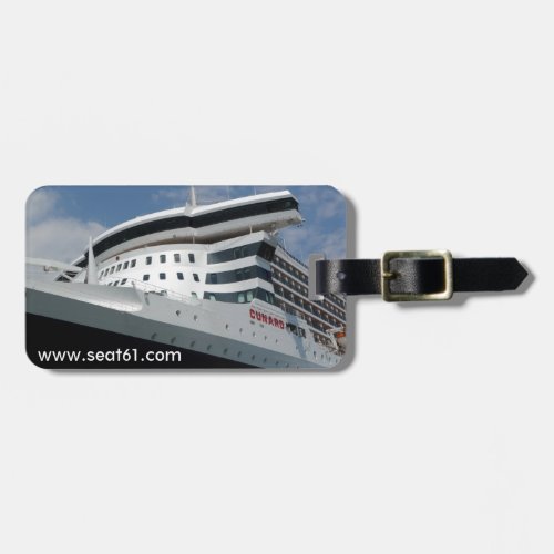 Seat61 Queen Mary 2 luggage tag