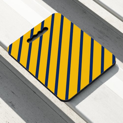 Seat Cushion Medium Yellow with Blue stripes 