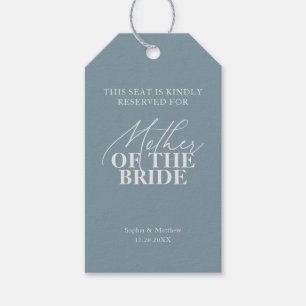 Seat Reserved Mother of the Bride Blue Wedding Gift Tags