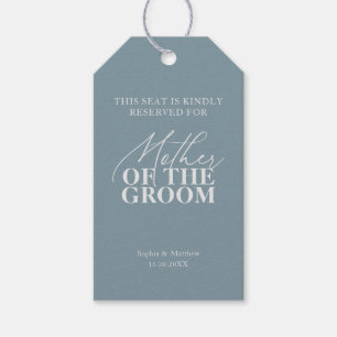 Seat Reserved Mother of the Groom Blue Wedding Gift Tags