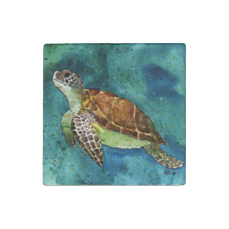 seat turtle magnet stone