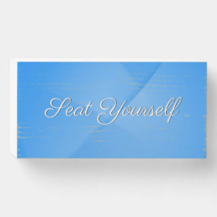 Seat Yourself Whimsical Bathroom Wooden Box Sign