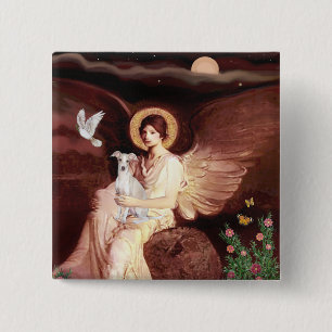 Seated Angel - Italian Greyhound 7 Button
