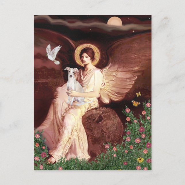 Seated Angel - Italian Greyhound 7 Postcard (Front)