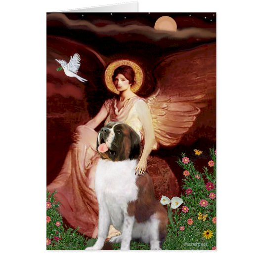 Seated Angel - Saint Bernard Cards (Front)