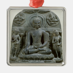 Seated Buddha in meditation Metal Ornament