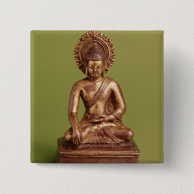 Seated Buddha Pinback Button (Front)