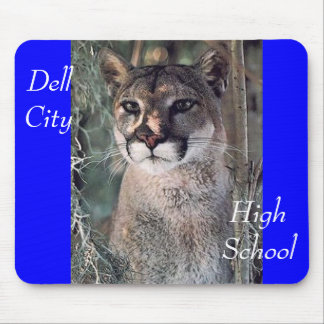 seated cougar, Dell City, High School Mouse Pad